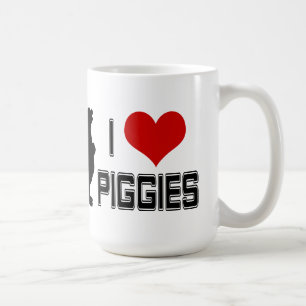 Mim caneca do café de Piggies do coração
