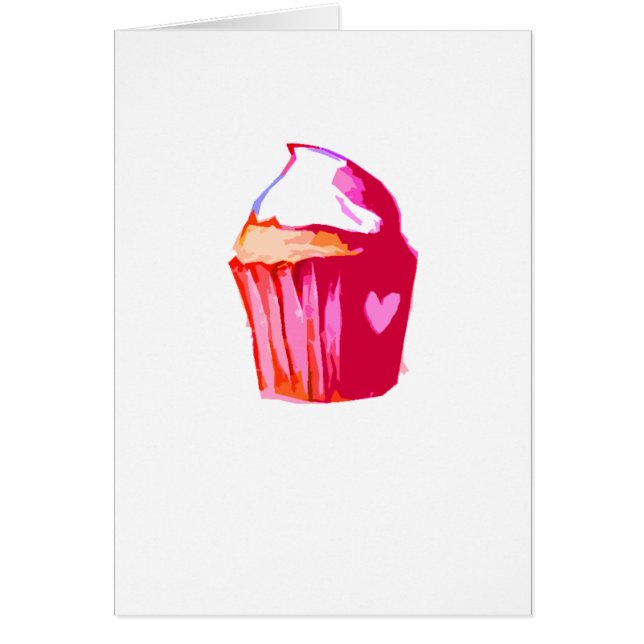 mim cartão do bolo do coração (Frente)