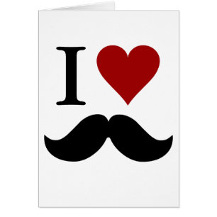 Mim cartão dos bigodes do coração