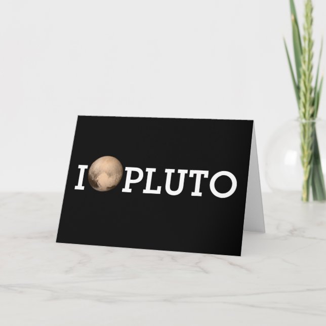 Mim cartão novo do horizonte de Pluto do coração (Frente)