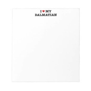 Mim coração meu bloco de notas Dalmatian