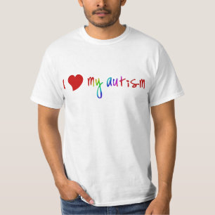 Mim coração minhas camisas do autismo