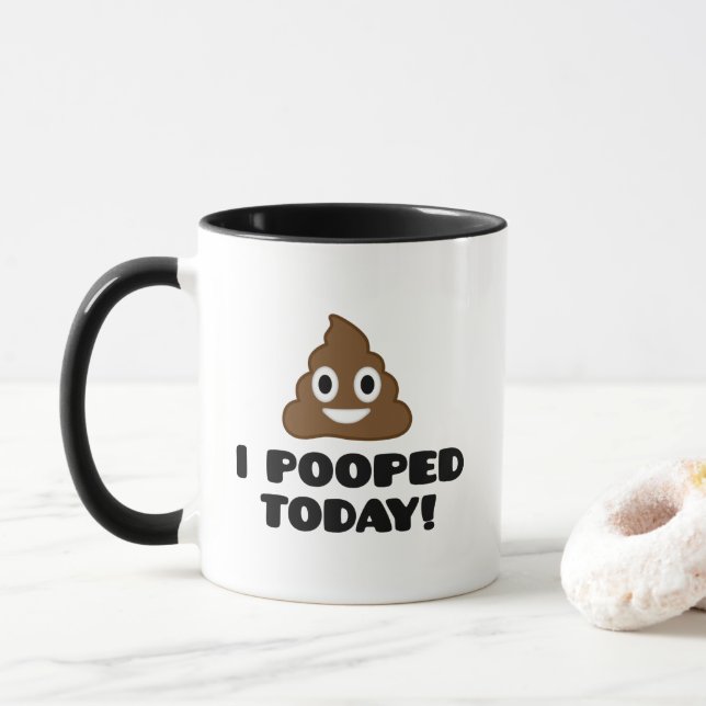 Mim de Pooped caneca de café hoje (Com Donut)