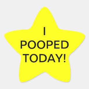 MIM de POOPED etiquetas da estrela HOJE -