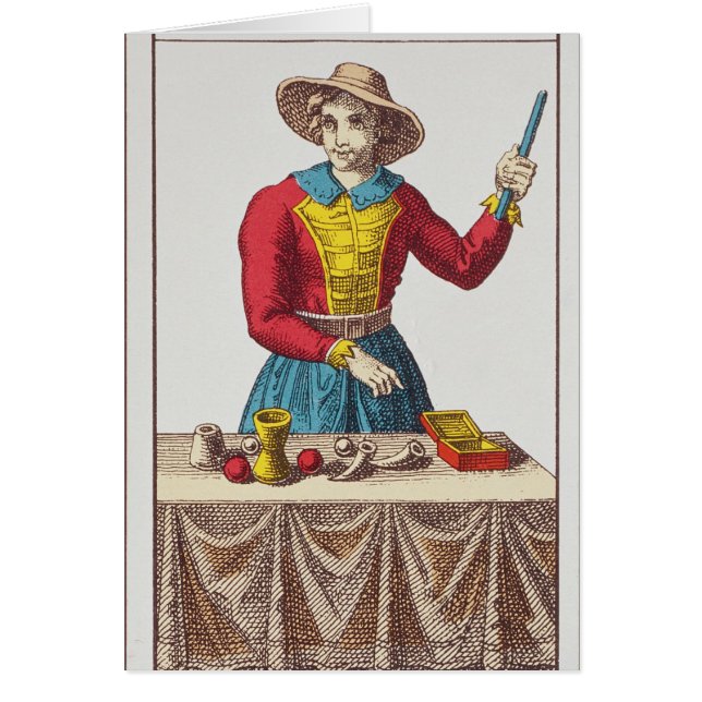 Mim o mágico, sete cartões de tarot (Frente)