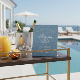 Mimosa Bar Coastal Blue Seashell Bachelorette