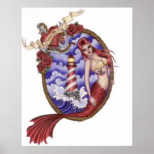 Mina - poster da sereia do tatuagem