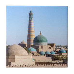 Minarete e mesquita Islam Khodja - Khiva, Uzbequis