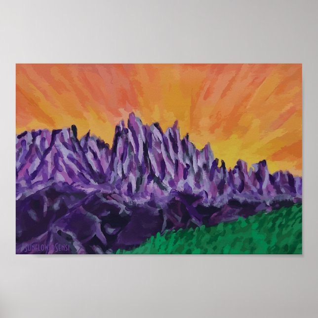 Minarets Ansel Adams Wall Art Poster (Frente)