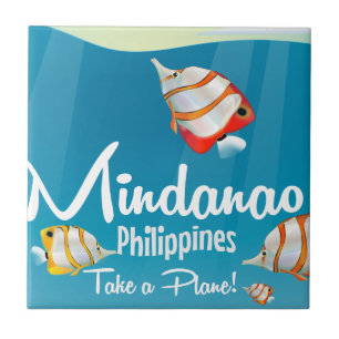 Mindanao, poster de viagens de desenho filipino