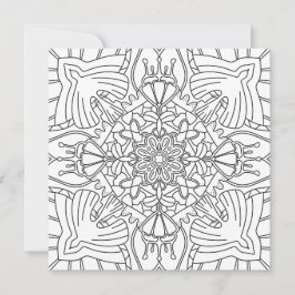 Mindful Summer: Cartão de Coloração Botânica Pacíf