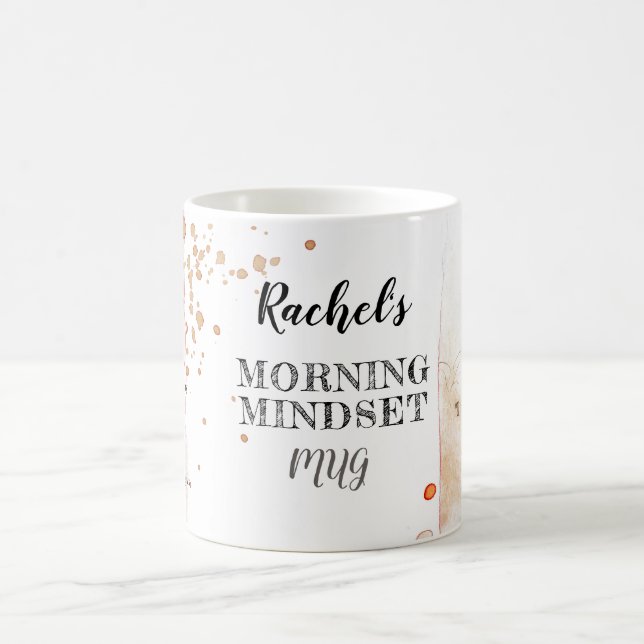 Mindset de manhã caneca personalizada (Centro)