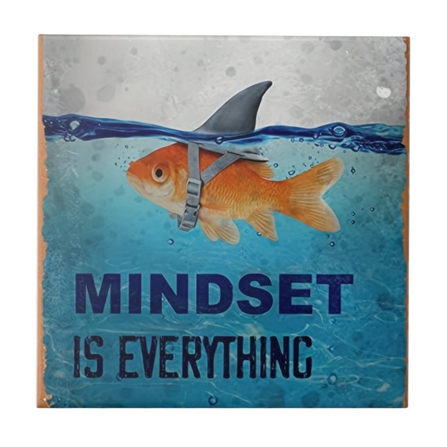Mindset Is Everything Motivational Goldfish  (Frente)