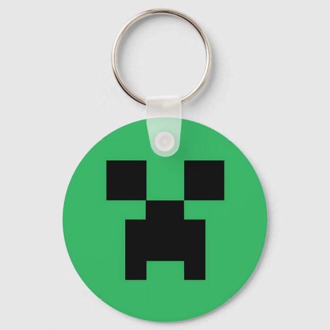 Minecraft game pixel art Chaveiro verde (Frente)