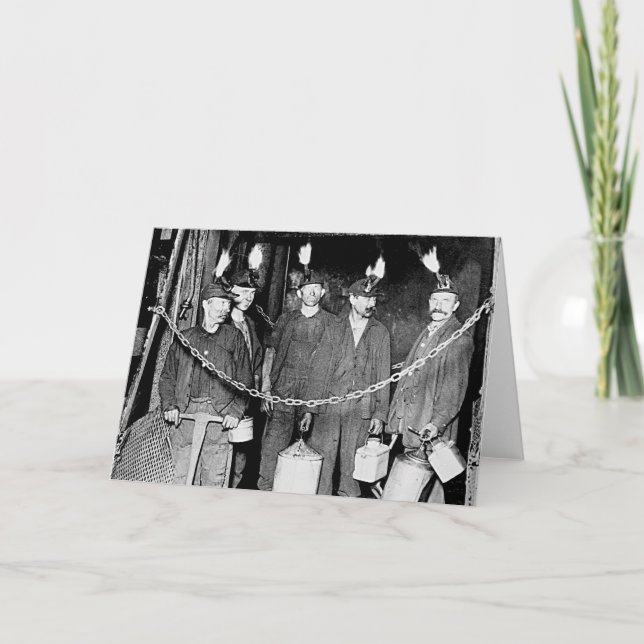 Mineiros de carvão - cartão (Frente)