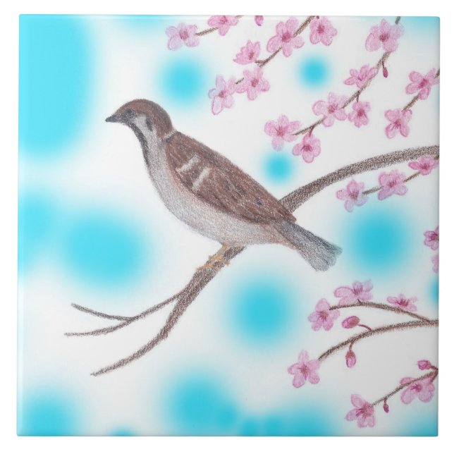 Mineração em Azulejos do Céu da Árvore do Flor de  (Frente)
