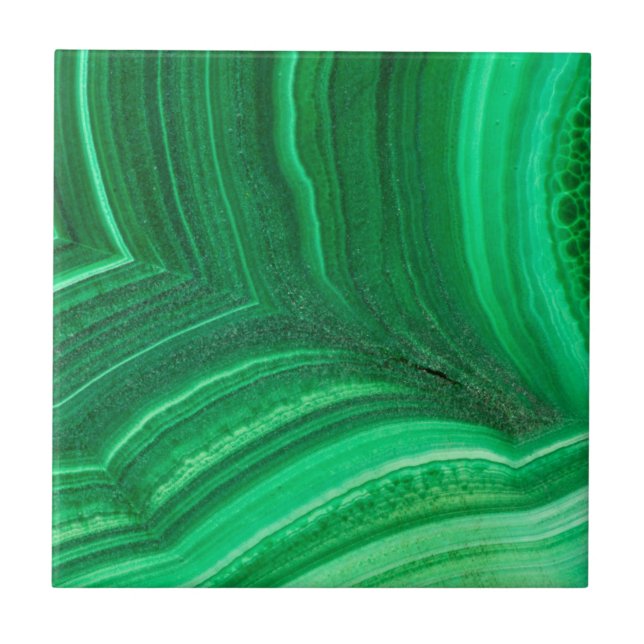 Mineral de Malaquita verde brilhante (Frente)