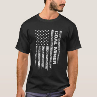 Minério de Carvão Camisa Bandeira Americana Latrão