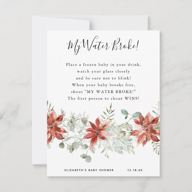 Minha Água Quebrou | Jogo Chá de fraldas (Frente)