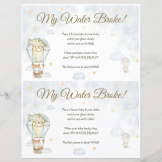 Minha Água Quebrou! Jogo do chá de fraldas