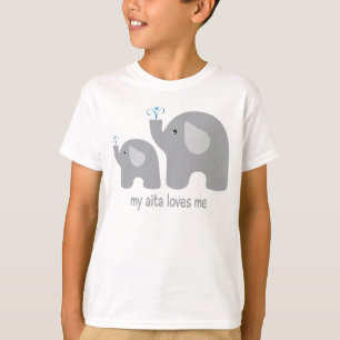 Minha Aita me ama - Camisa Elefante para Crianças