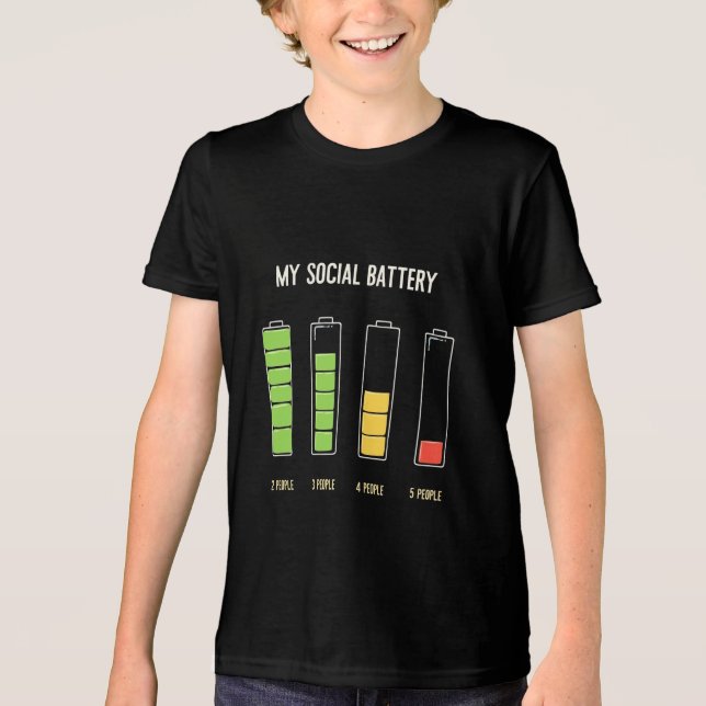 Minha bateria social introvertida Humor social (Frente)