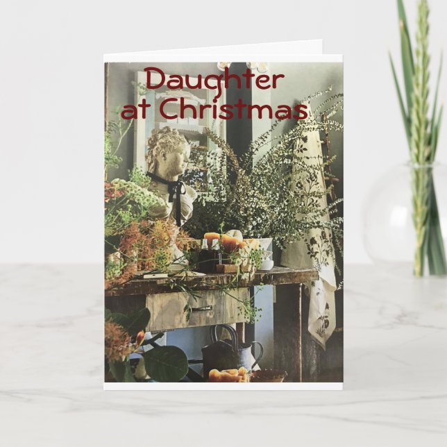 MINHA BELA FILHA FAZ CARTÃO DE NATAL DE MERRIER (Frente)