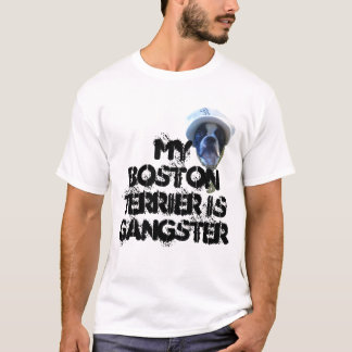 Minha Boston Terrier é camisa do gângster t