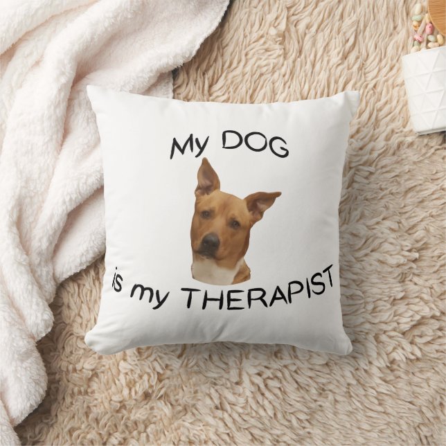 Minha Cachorra é Minha Terapeuta Almofada de Arrem (Cobertor)