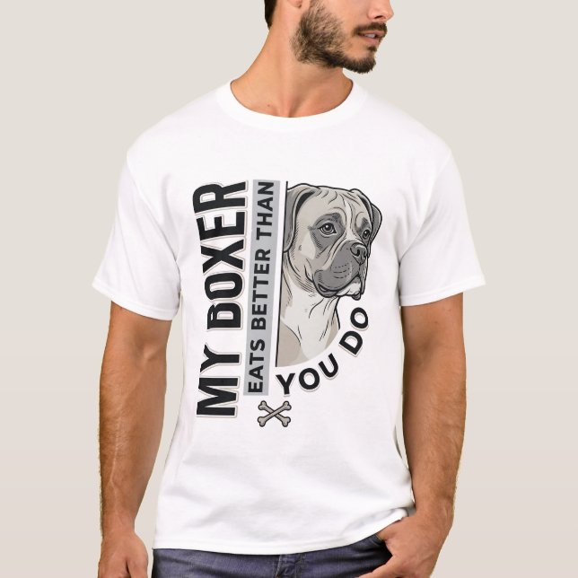 Minha Camisa de Amante de Boxer Come Melhor do que (Frente)