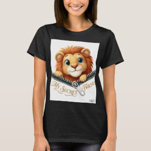 Minha Camisa de Amigo Secreto Leão Fofo com Zíper