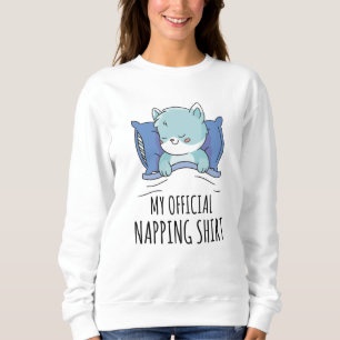 Minha camisa de dormir com gato dormindo