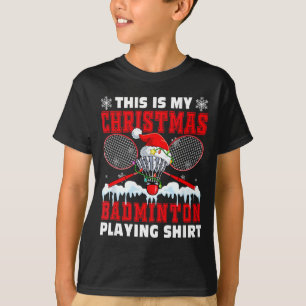 Minha Camisa de Natal para Jogar Badminton Combina