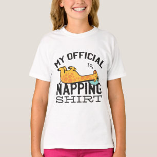 Minha camisa oficial de dormir - Girafa preguiçosa