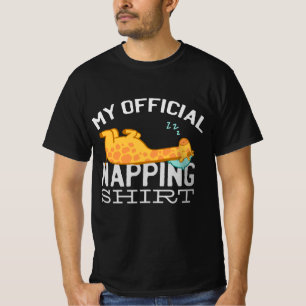 Minha camisa oficial para soneca - Girafa preguiço