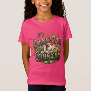 Minha Camiseta de Amor do Porquinho-da-índia Ama C