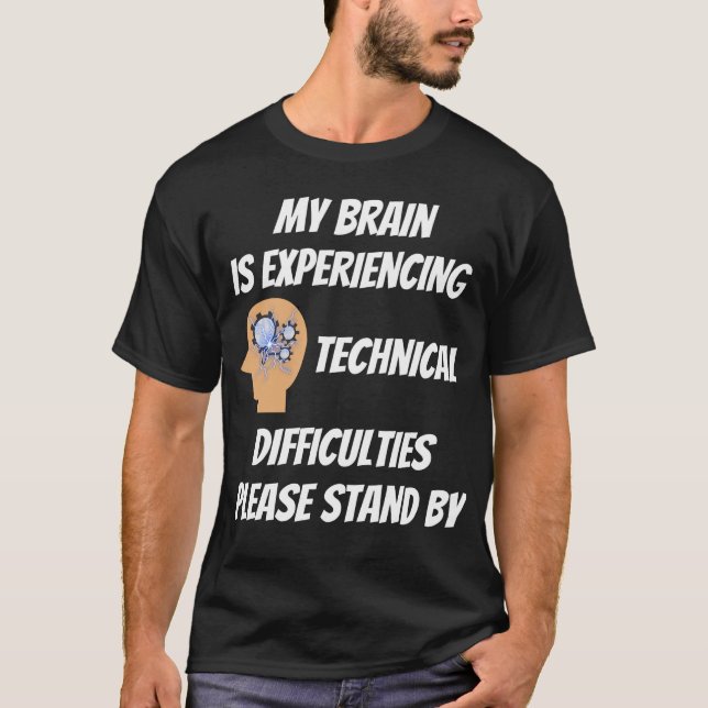 Minha Camiseta Divertida Do Cérebro (Frente)