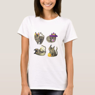 Minha Camiseta Gráfica de Gato Mágico e Fofo com M