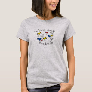 Minha Camiseta Superior de Pássaros Excêntricos Se