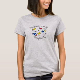 Minha Camiseta Superior de Pássaros Excêntricos Se