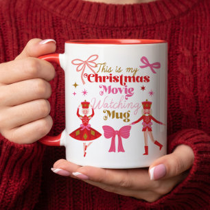 Minha Caneca de Assistir Filmes de Natal Rosa Sold
