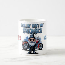 Minha Caneca de Café de Gnome de Moto Engraçado