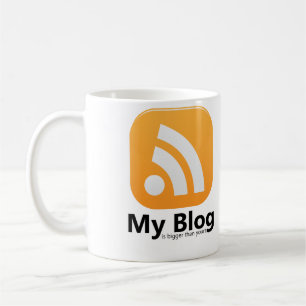 Minha caneca de café do logotipo do blogue RSS