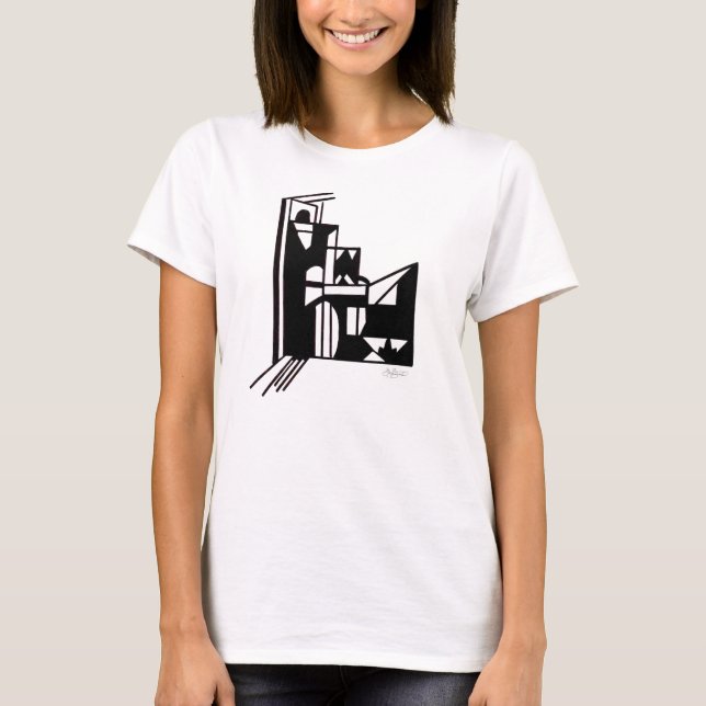 Minha Casa dos Irmãos B&W Camiseta feminina (Frente)