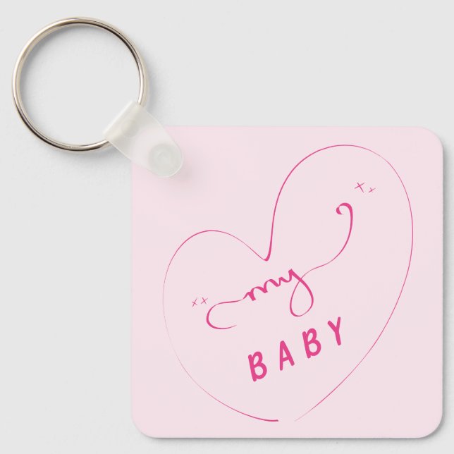 Minha Chaveiro de Bebê | Chaveiro Fofo para Casal (Frente)
