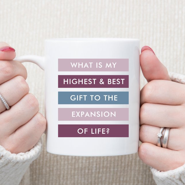 Minha Contribuição para a Vida Caneca de Café Moti (My Contribution to Life Motivational Coffee Mug)