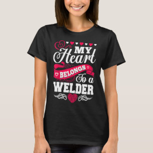 Minha Coração Pertence A Uma Camiseta De Soldador