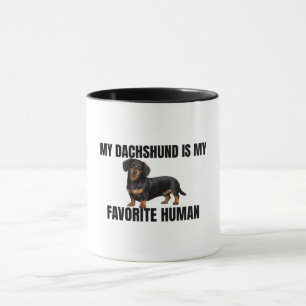 Minha Dachshund É Meu Humano Favorito Caneca