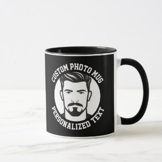 Minha Face em uma Caneca Combo Personalizada PRETA