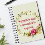 Minha Fé Em Deus É Um Planejador Cristão De Âncora<br><div class="desc">Floral Christian Planner Com A Citação "Minha Fé Em Deus É Uma Âncora Para Minha Alma". Aumente sua produtividade e espiritualidade com nosso Planejador Cristão - Versos Semanais de Escrituras,  Diário de Orações e Listas de Ações a Fazer. Conecte-se com o plano de Deus. Compre hoje!</div>